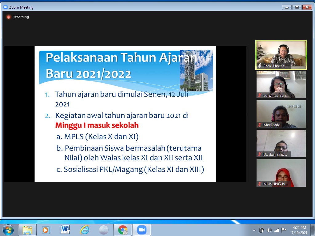 Kapan tahun ajaran baru 2021/2022 dimulai