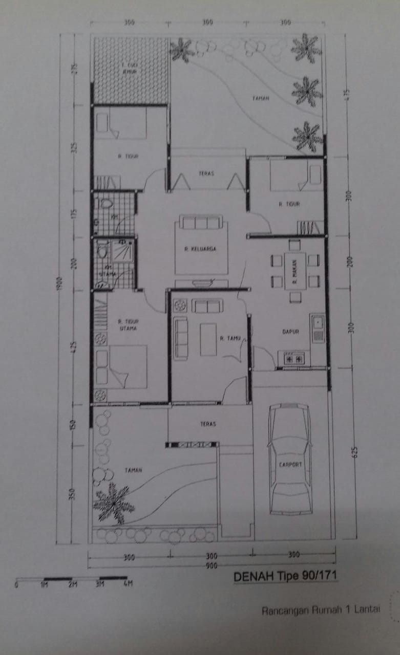 Pembuatan Denah Rumah 1 Lantai | Teknik Gambar | SMKN 52 Jakarta - Gambar Rumah Dan Denahnya 1 Lantai