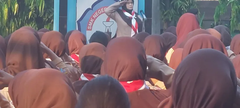 Apel Memperingati Hari Pramuka ke-63 di SMKN 52 Jakarta